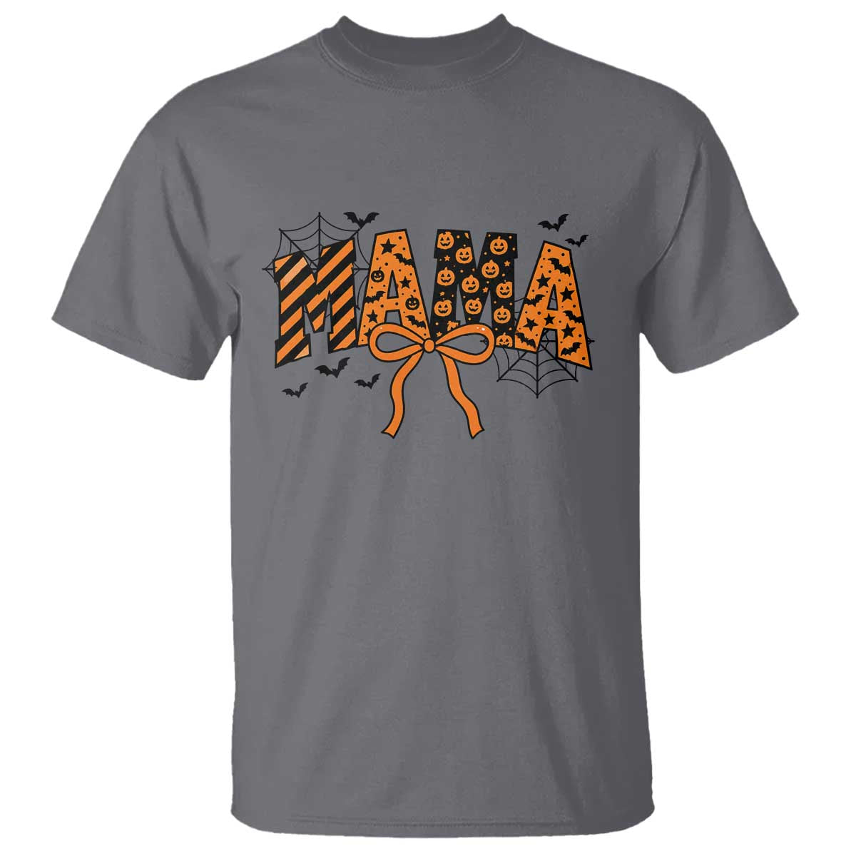 Halloween Mama T Shirt Funny Spooky Coquette Bow Autumn Party