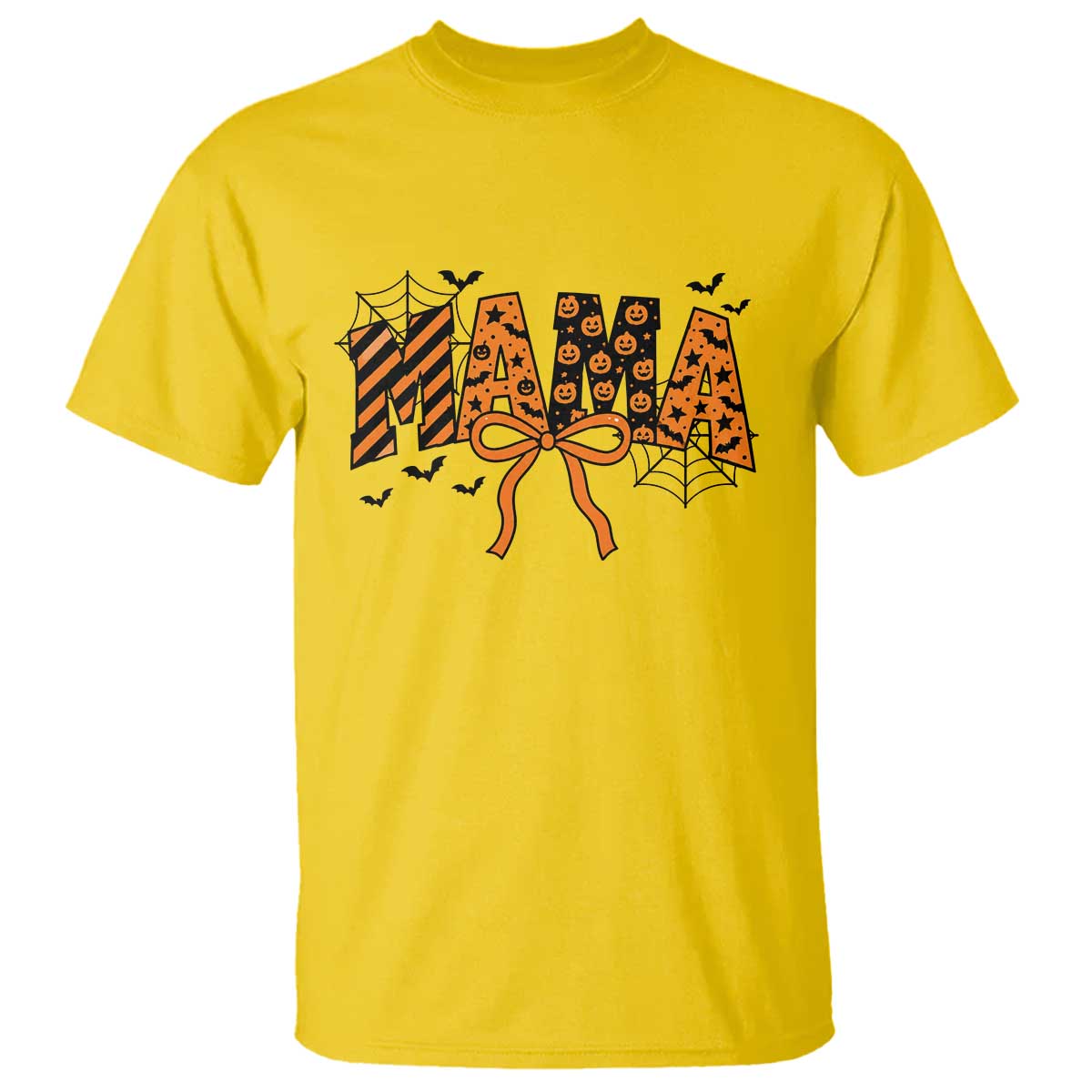 Halloween Mama T Shirt Funny Spooky Coquette Bow Autumn Party