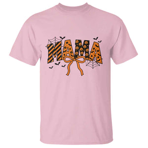 Halloween Mama T Shirt Funny Spooky Coquette Bow Autumn Party