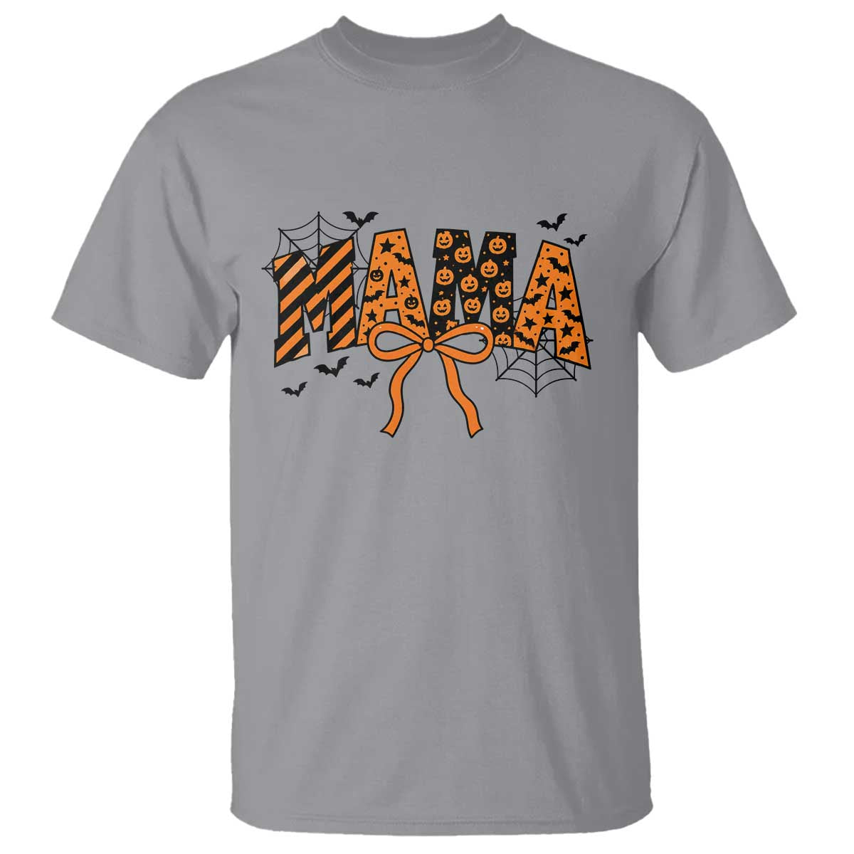 Halloween Mama T Shirt Funny Spooky Coquette Bow Autumn Party