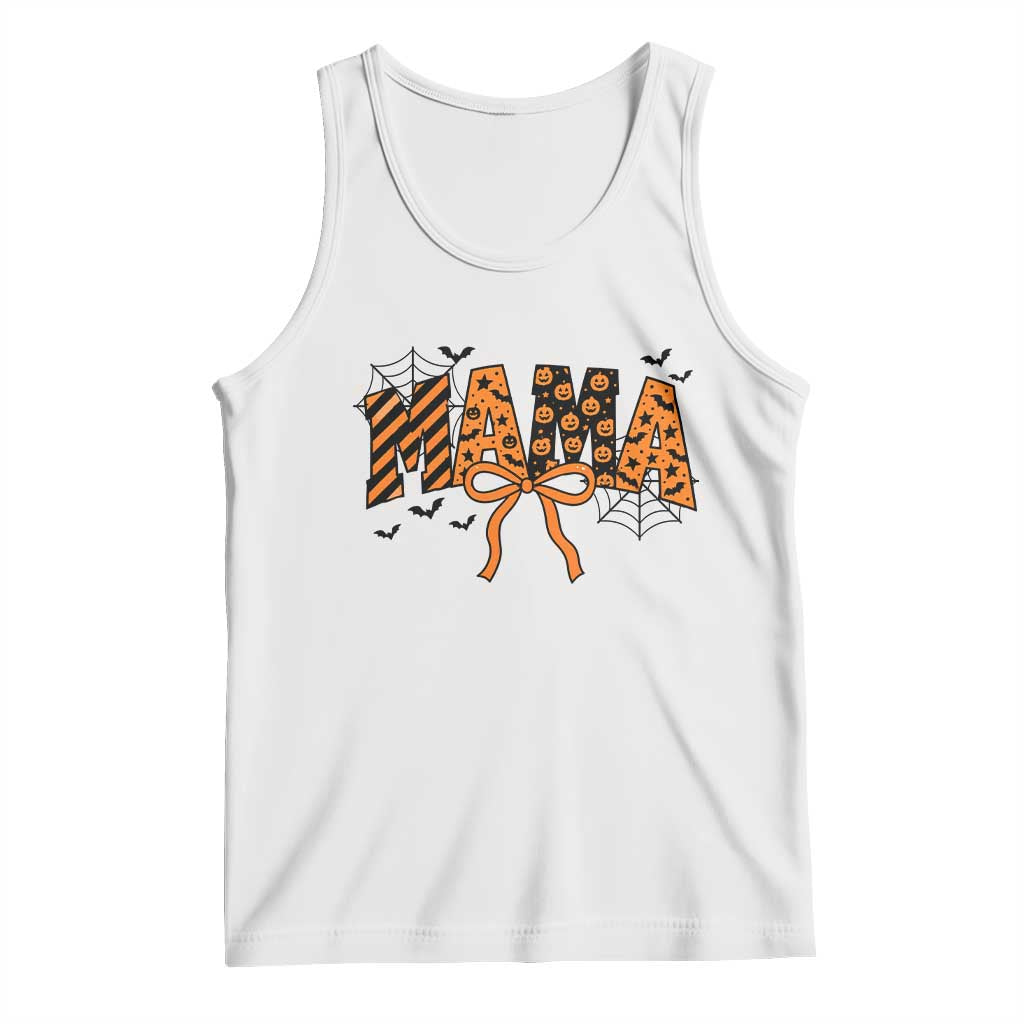 Halloween Mama Tank Top Funny Spooky Coquette Bow Autumn Party