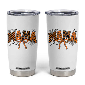 Halloween Mama Tumbler Cup Funny Spooky Coquette Bow Autumn Party