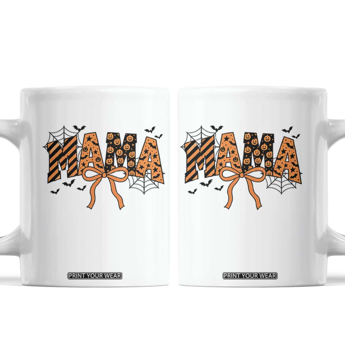 Halloween Mama Coffee Mug Funny Spooky Coquette Bow Autumn Party