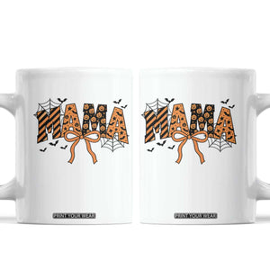 Halloween Mama Coffee Mug Funny Spooky Coquette Bow Autumn Party