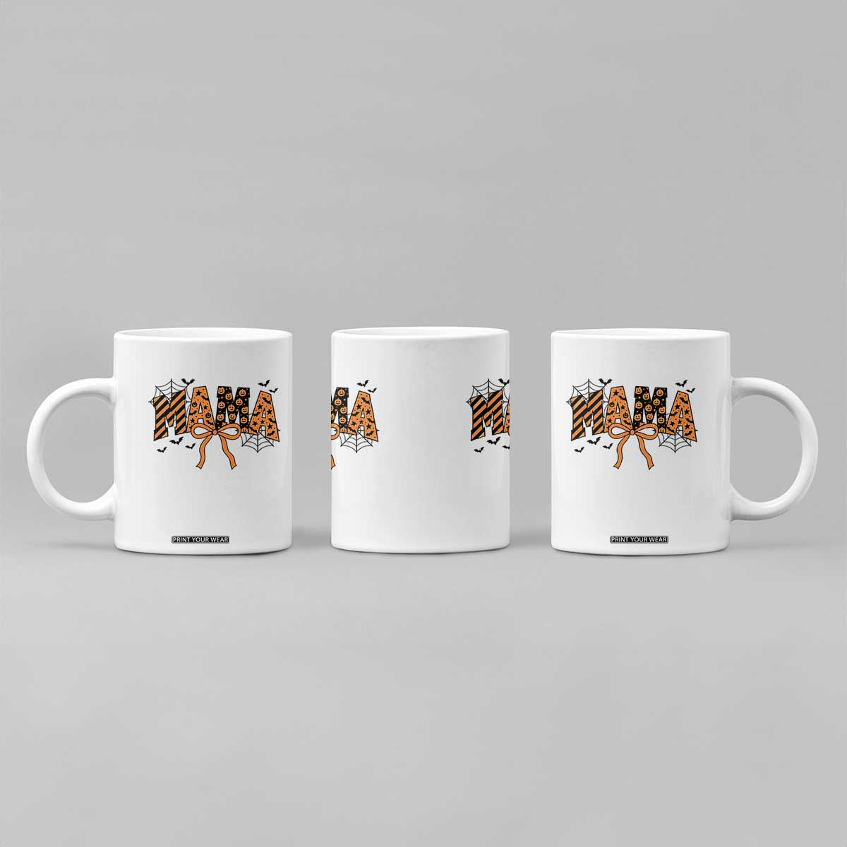 Halloween Mama Coffee Mug Funny Spooky Coquette Bow Autumn Party