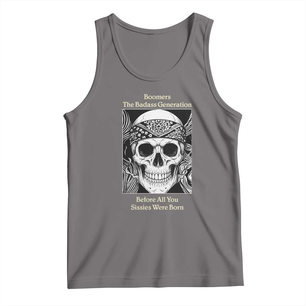 Baby Boomers Generation Tank Top Retro Badass Quote Gift TS12 Deep Heather Print Your Wear