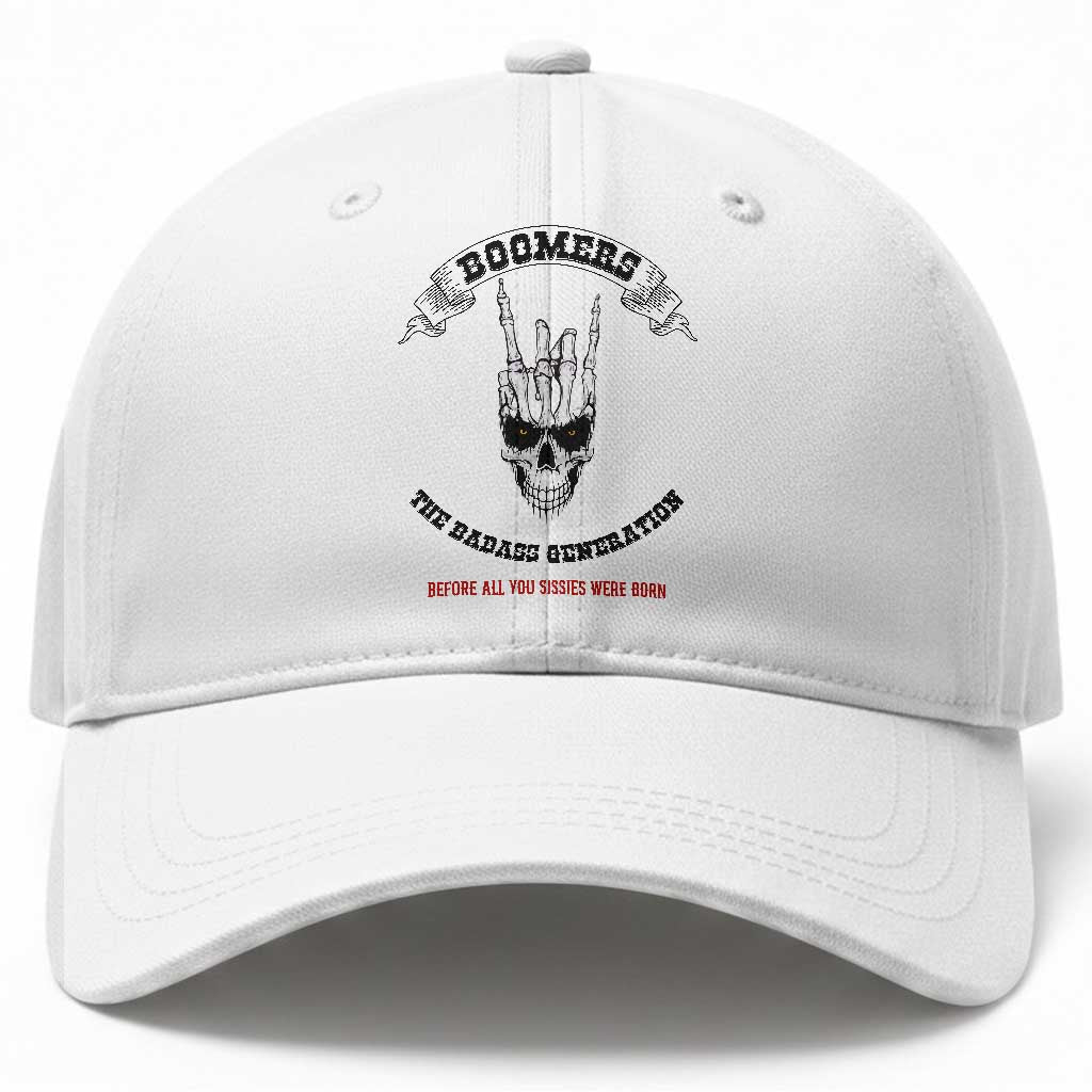 Baby Boomers The Badass Generation Funny Quote Gift Baseball Cap TS12 Print Your Wear