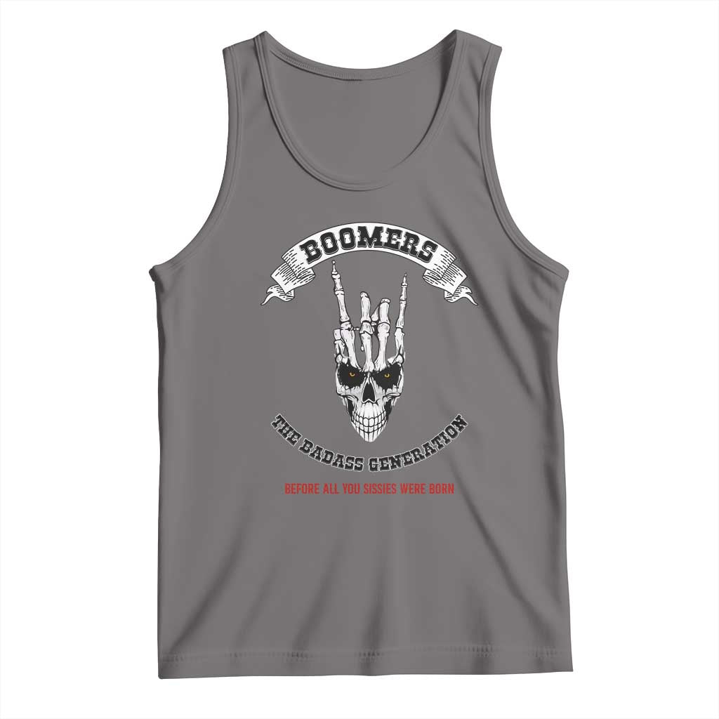 Baby Boomers The Badass Generation Funny Quote Gift Tank Top TS12 Deep Heather Print Your Wear