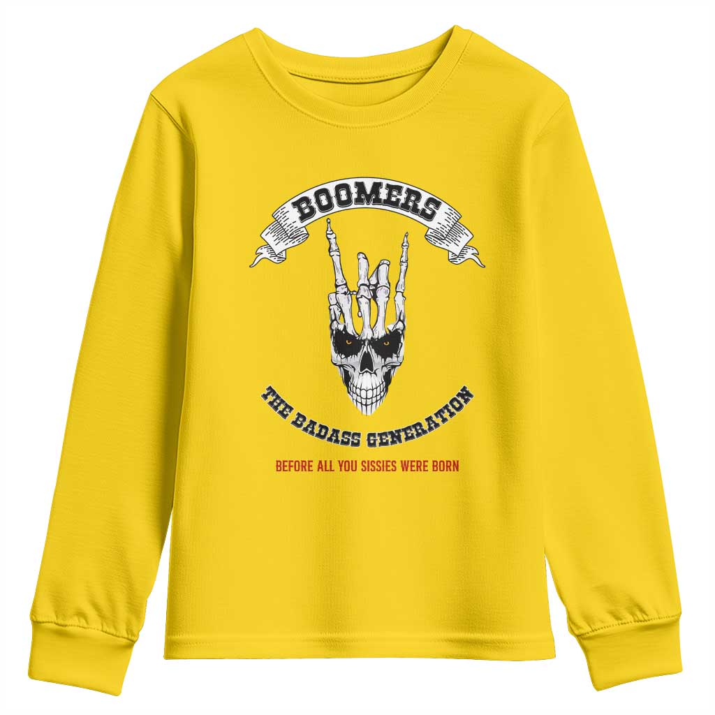 Baby Boomers The Badass Generation Funny Quote Gift Youth Sweatshirt TS12 Daisy Print Your Wear