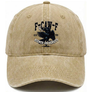 F Caw F Washed Cotton Baseball Cap Baby Boomer University Funny Gift TS12 Print Your Wear