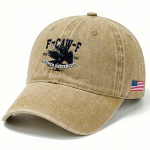 F Caw F Washed Cotton Baseball Cap Baby Boomer University Funny Gift TS12 Print Your Wear