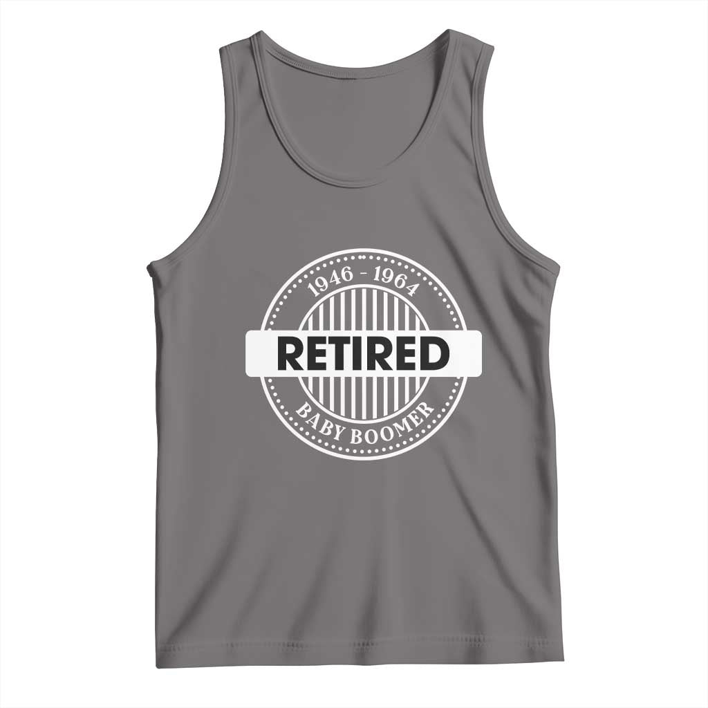 Funny Retired Baby Boomer Generation Gift Tank Top TS12 Deep Heather Print Your Wear