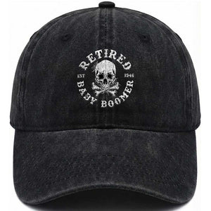 Funny Baby Boomer Retirement Washed Cotton Baseball Cap Gift For Generation TS12 Print Your Wear