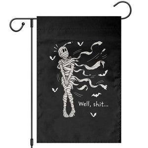 Funny Halloween Mummy Garden Flag Well Shit Wind Blown Bandages