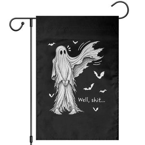 Funny Halloween Ghost Well Shit Wind Blown Sheet Garden Flag