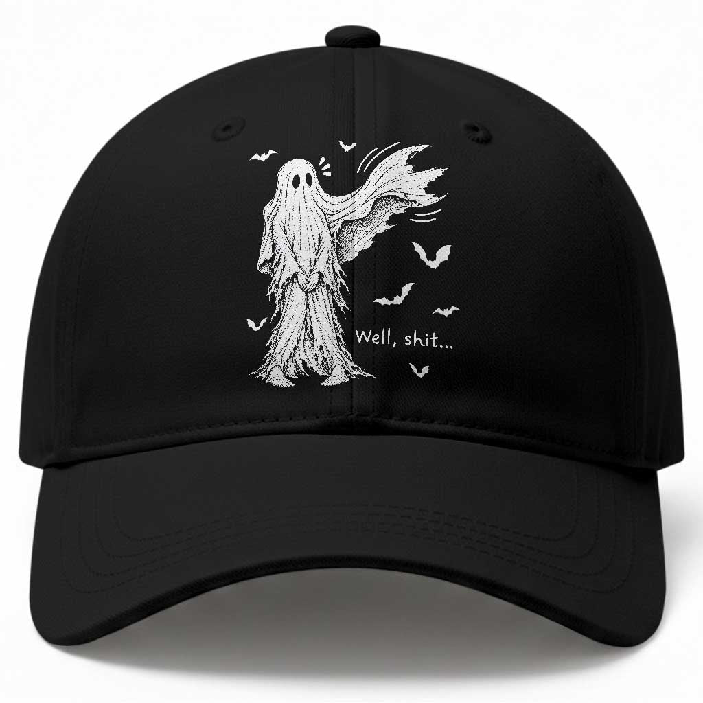 Funny Halloween Ghost Well Shit Wind Blown Sheet Baseball Cap