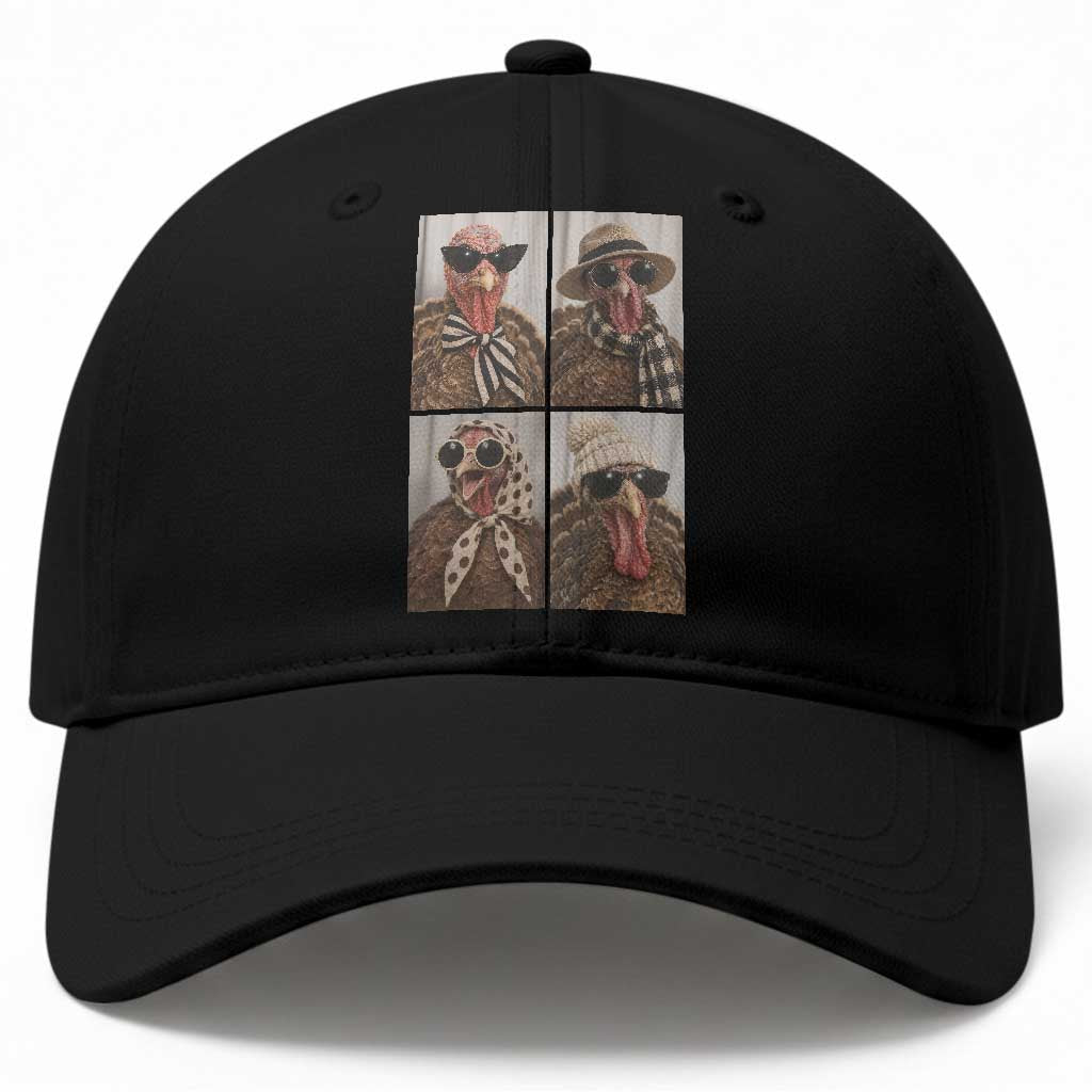 Funny Turkey Thanksgiving Selfie Baseball Cap Festive Holiday Season Humor