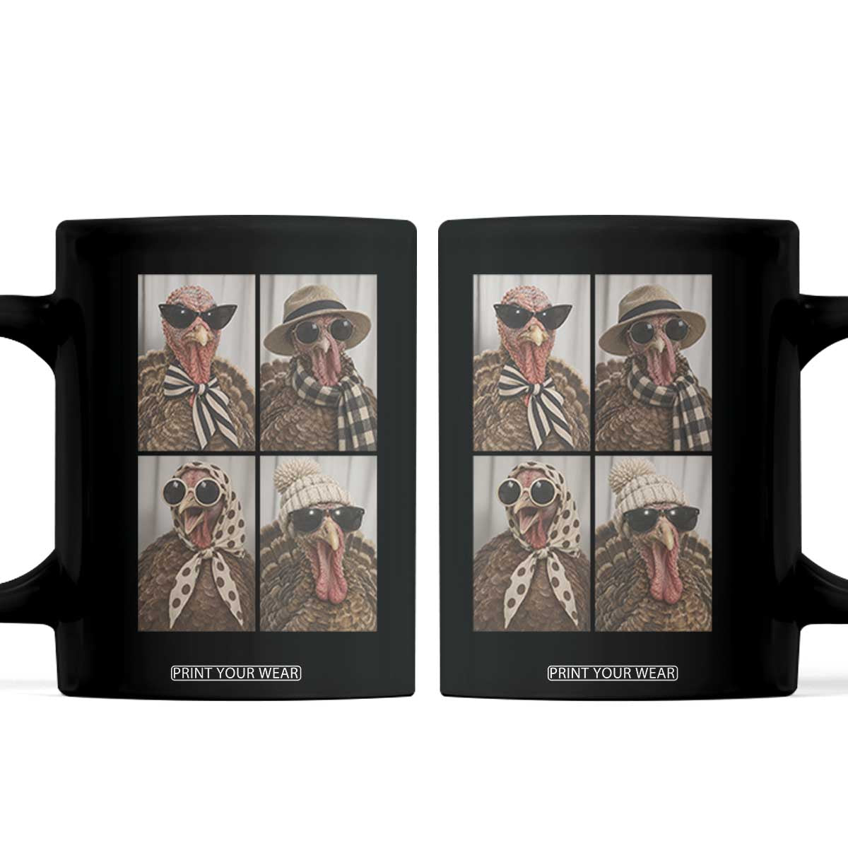 Funny Turkey Thanksgiving Selfie Coffee Mug Festive Holiday Season Humor