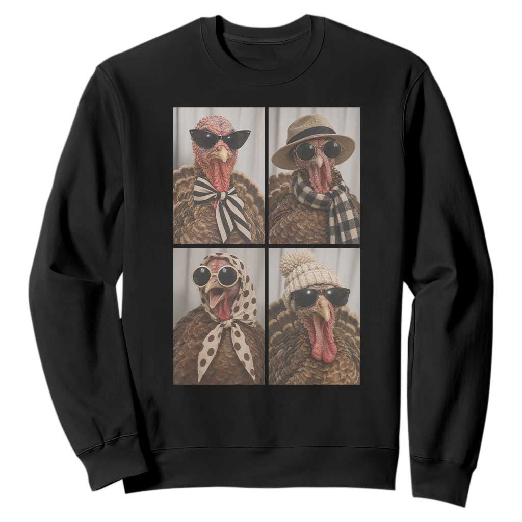 Funny Turkey Thanksgiving Selfie Sweatshirt Festive Holiday Season Humor
