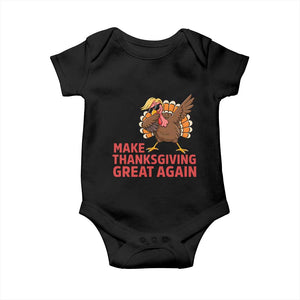 Funny Dabbing Turkey Baby Onesie Make Thanksgiving Great Again