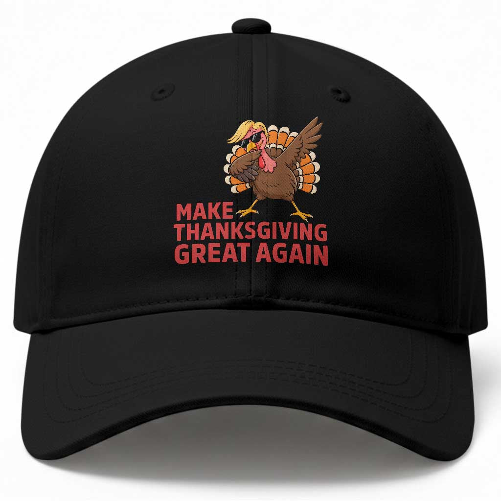 Funny Dabbing Turkey Baseball Cap Make Thanksgiving Great Again