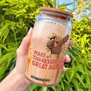 Funny Dabbing Turkey Glass Can Make Thanksgiving Great Again