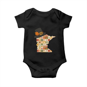 Minnesota Thanksgiving Pilgrim Hat Baby Onesie Autumn Harvest Vintage Gift