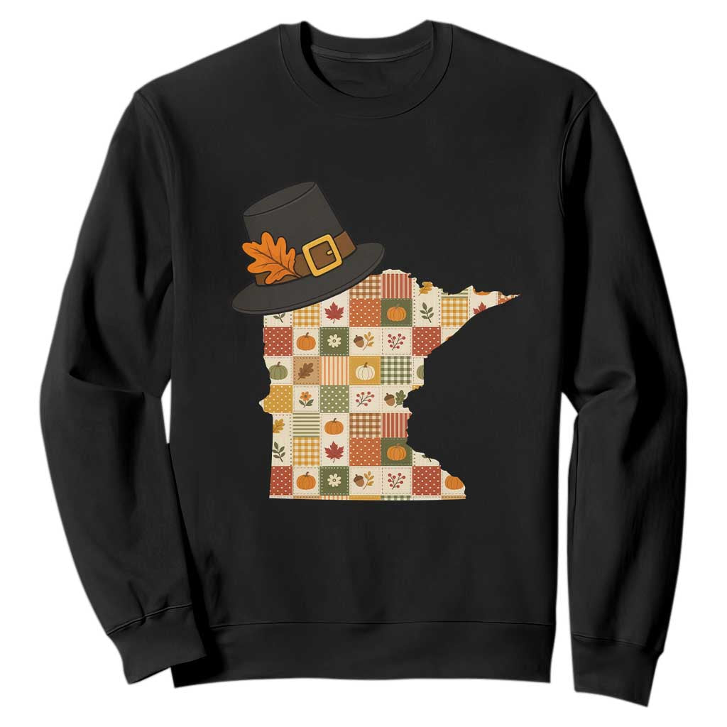 Minnesota Thanksgiving Pilgrim Hat Sweatshirt Autumn Harvest Vintage Gift