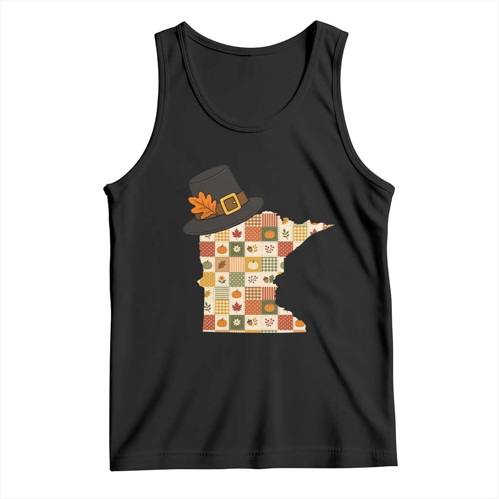 Minnesota Thanksgiving Pilgrim Hat Tank Top Autumn Harvest Vintage Gift