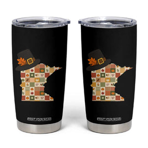 Minnesota Thanksgiving Pilgrim Hat Tumbler Cup Autumn Harvest Vintage Gift