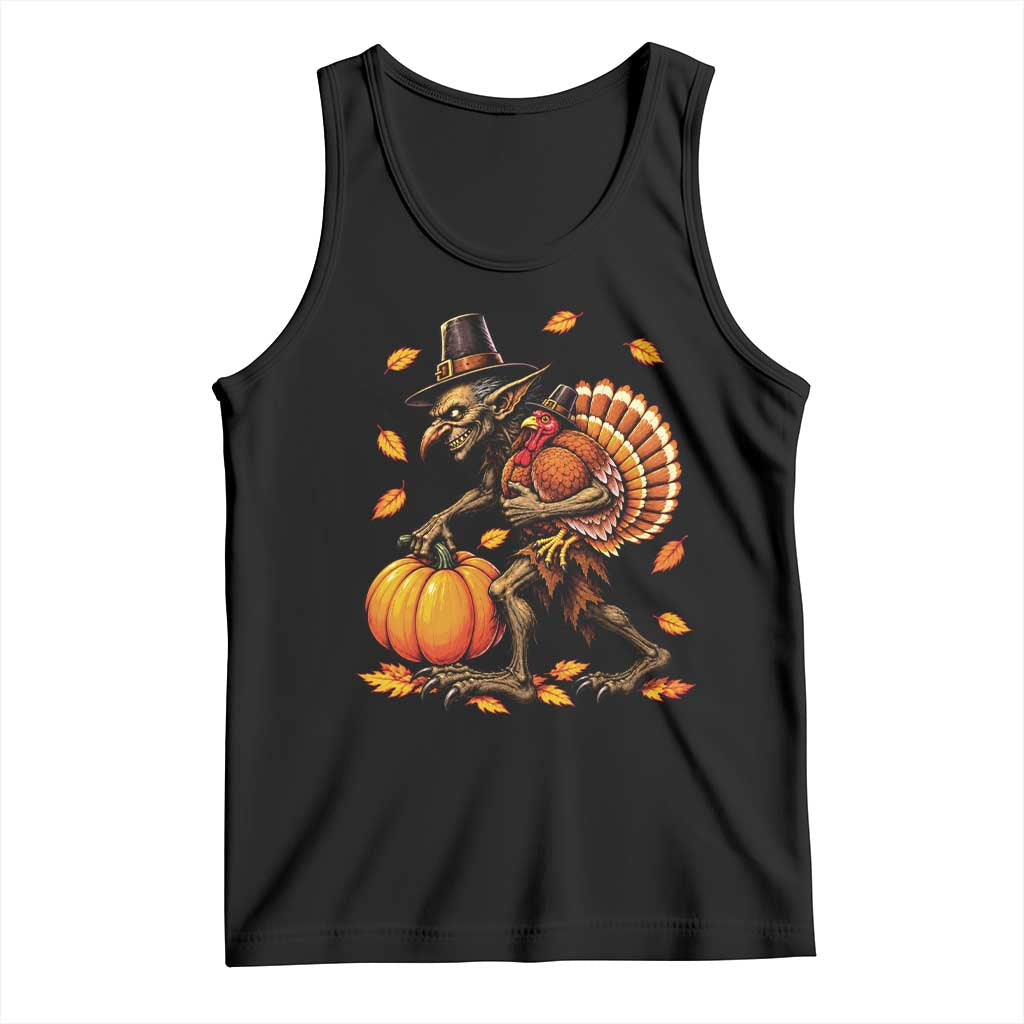 Thanksgiving Goblin Turkey Thief Tank Top Funny Dark Fantasy Holiday