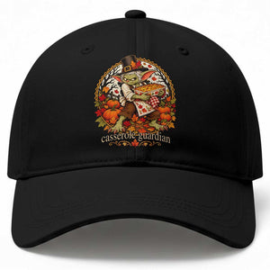 Casserole Guardian Thanksgiving Goblin Baseball Cap Funny Dark Fantasy Holiday