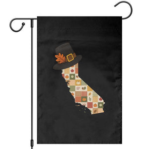 California Thanksgiving Pilgrim Hat Garden Flag Autumn Harvest Vintage Gift