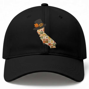 California Thanksgiving Pilgrim Hat Baseball Cap Autumn Harvest Vintage Gift