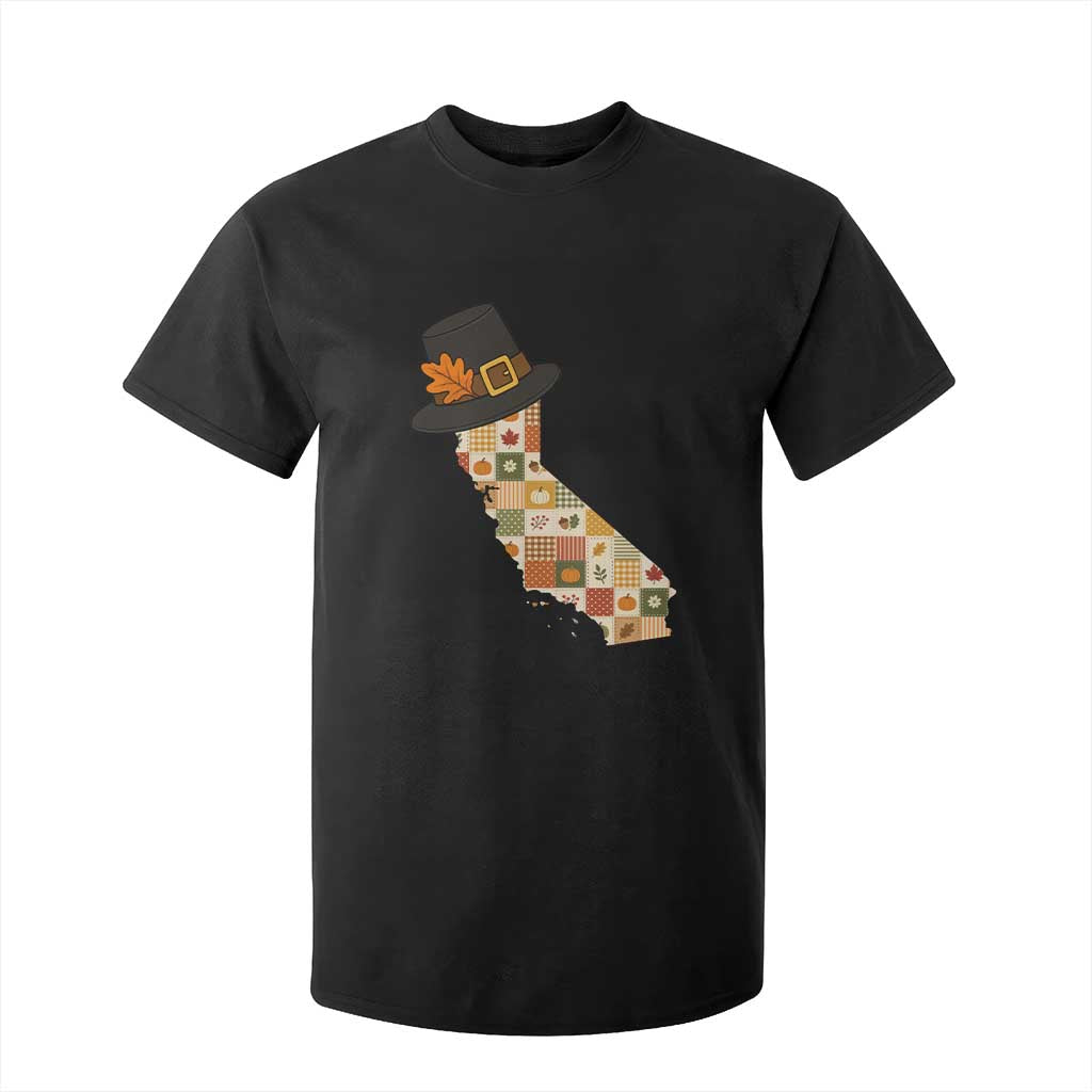 California Thanksgiving Pilgrim Hat T Shirt For Kid Autumn Harvest Vintage Gift