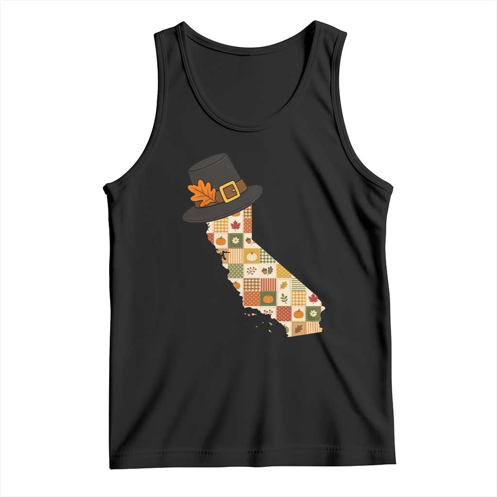 California Thanksgiving Pilgrim Hat Tank Top Autumn Harvest Vintage Gift
