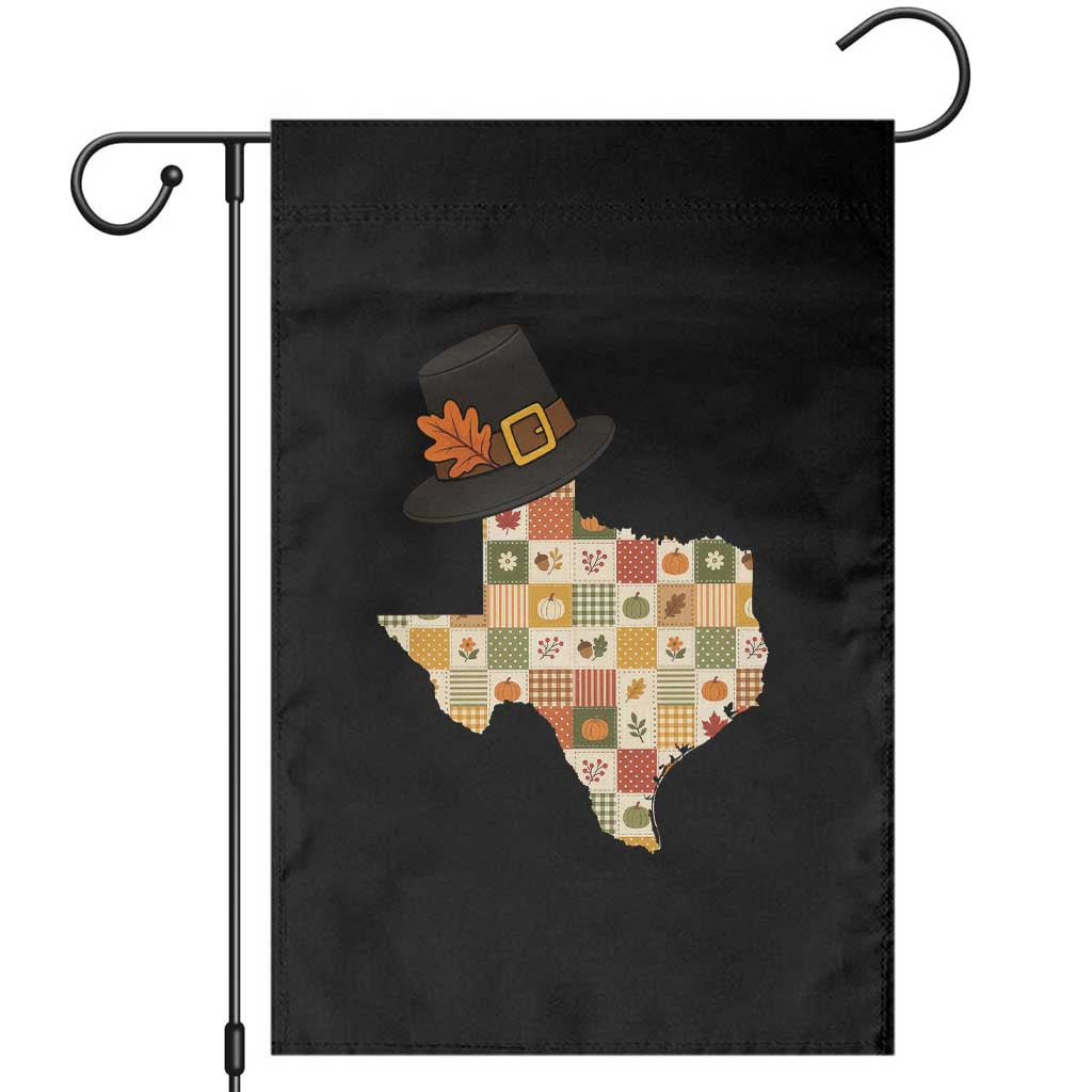 Texas Thanksgiving Pilgrim Hat Garden Flag Autumn Harvest Vintage Gift