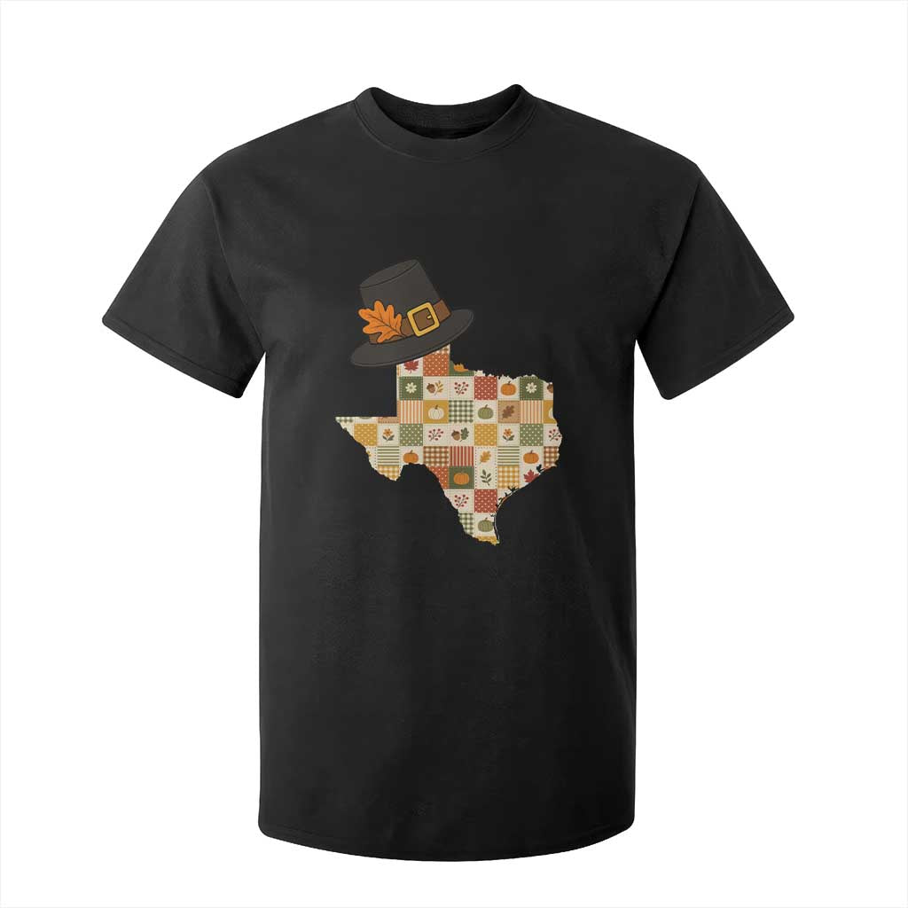 Texas Thanksgiving Pilgrim Hat T Shirt For Kid Autumn Harvest Vintage Gift