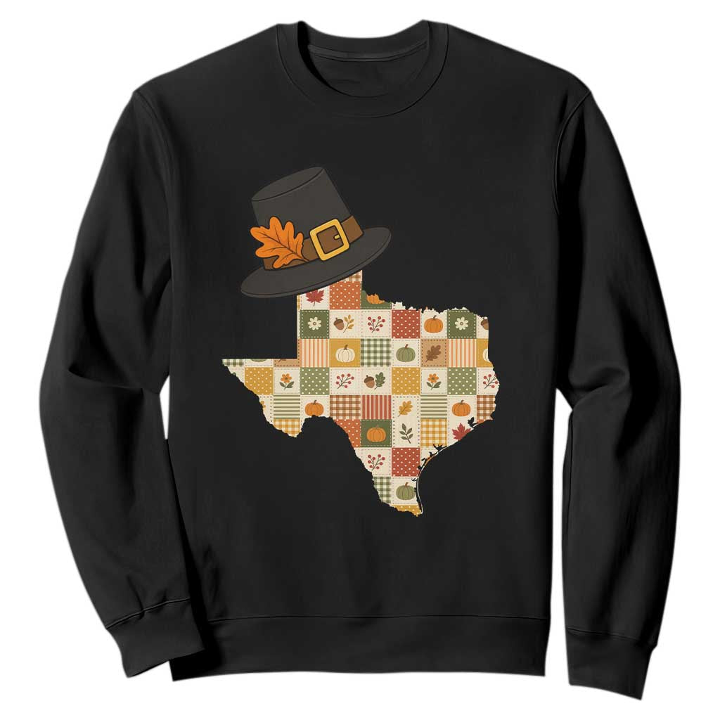 Texas Thanksgiving Pilgrim Hat Sweatshirt Autumn Harvest Vintage Gift