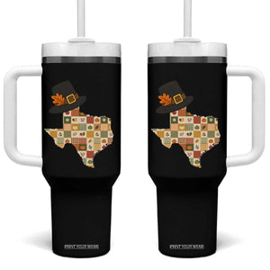 Texas Thanksgiving Pilgrim Hat Tumbler With Handle Autumn Harvest Vintage Gift