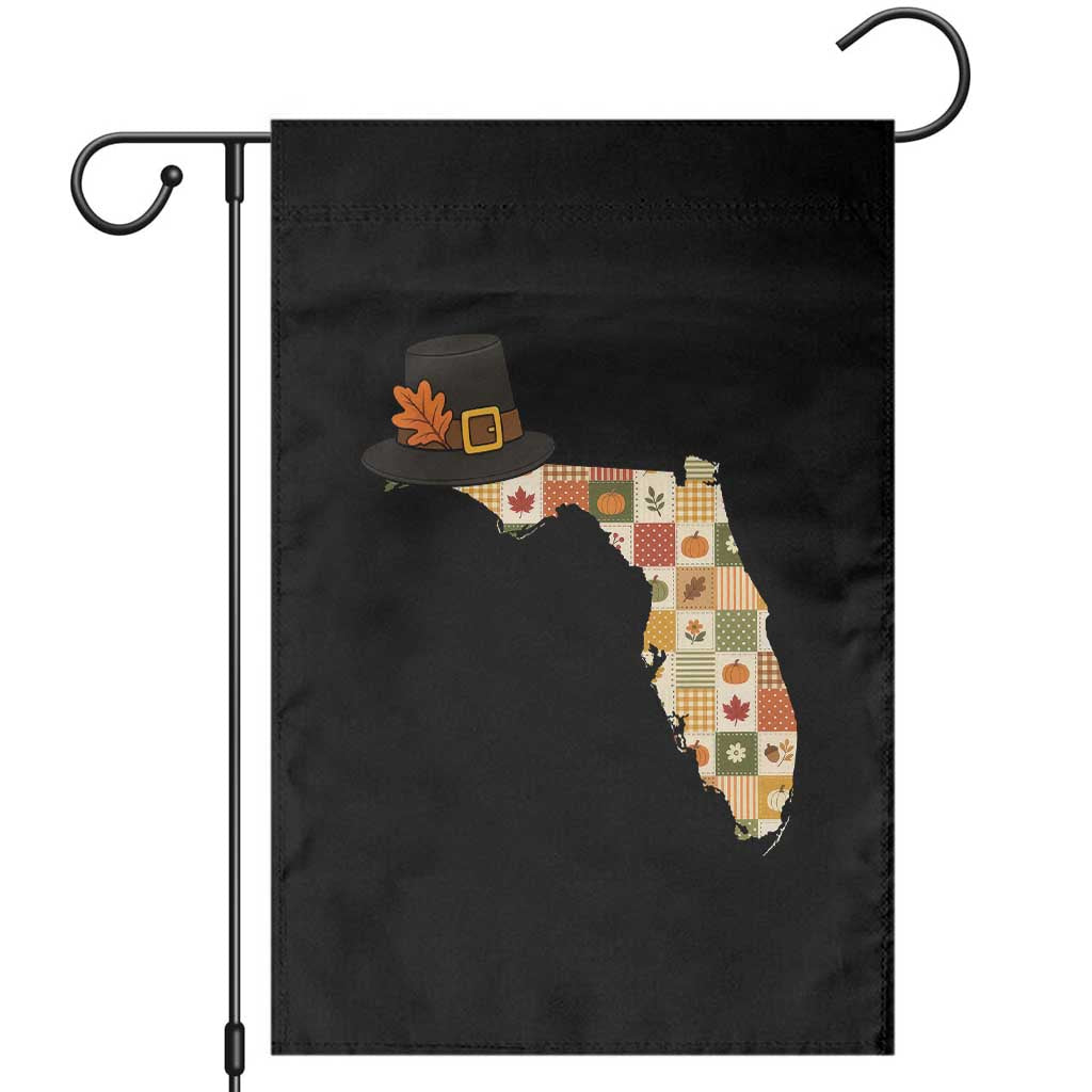 Florida Thanksgiving Pilgrim Hat Garden Flag Autumn Harvest Vintage Gift