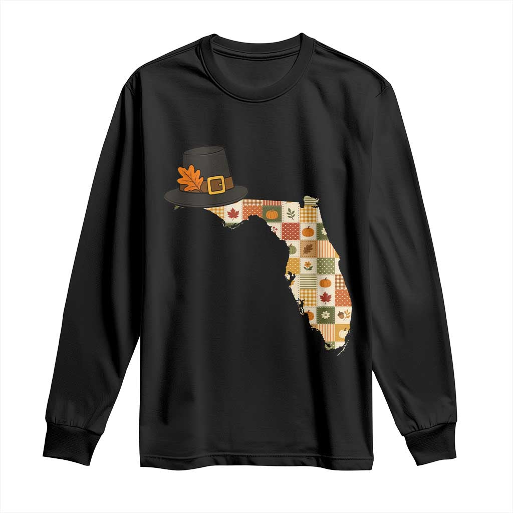 Florida Thanksgiving Pilgrim Hat Long Sleeve Shirt Autumn Harvest Vintage Gift