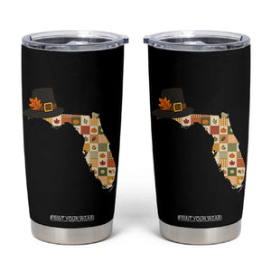 Florida Thanksgiving Pilgrim Hat Tumbler Cup Autumn Harvest Vintage Gift