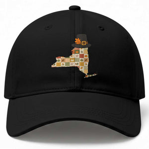 New York Thanksgiving Pilgrim Hat Baseball Cap Autumn Harvest Vintage Gift