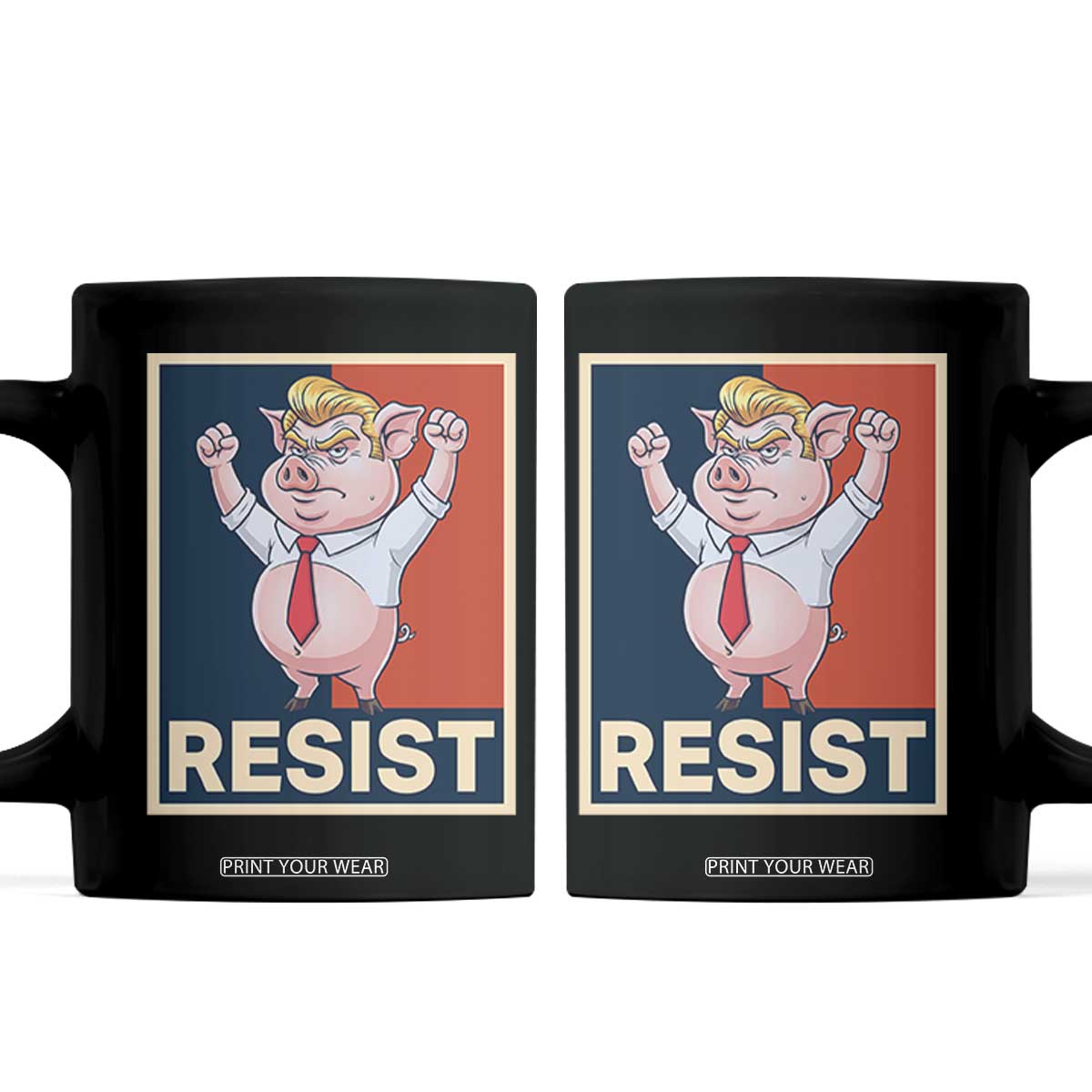 Funny Freedom Pig Resistance Movement Political Satire Meme Gift Coffee Mug TS12 Black Print Your Wear