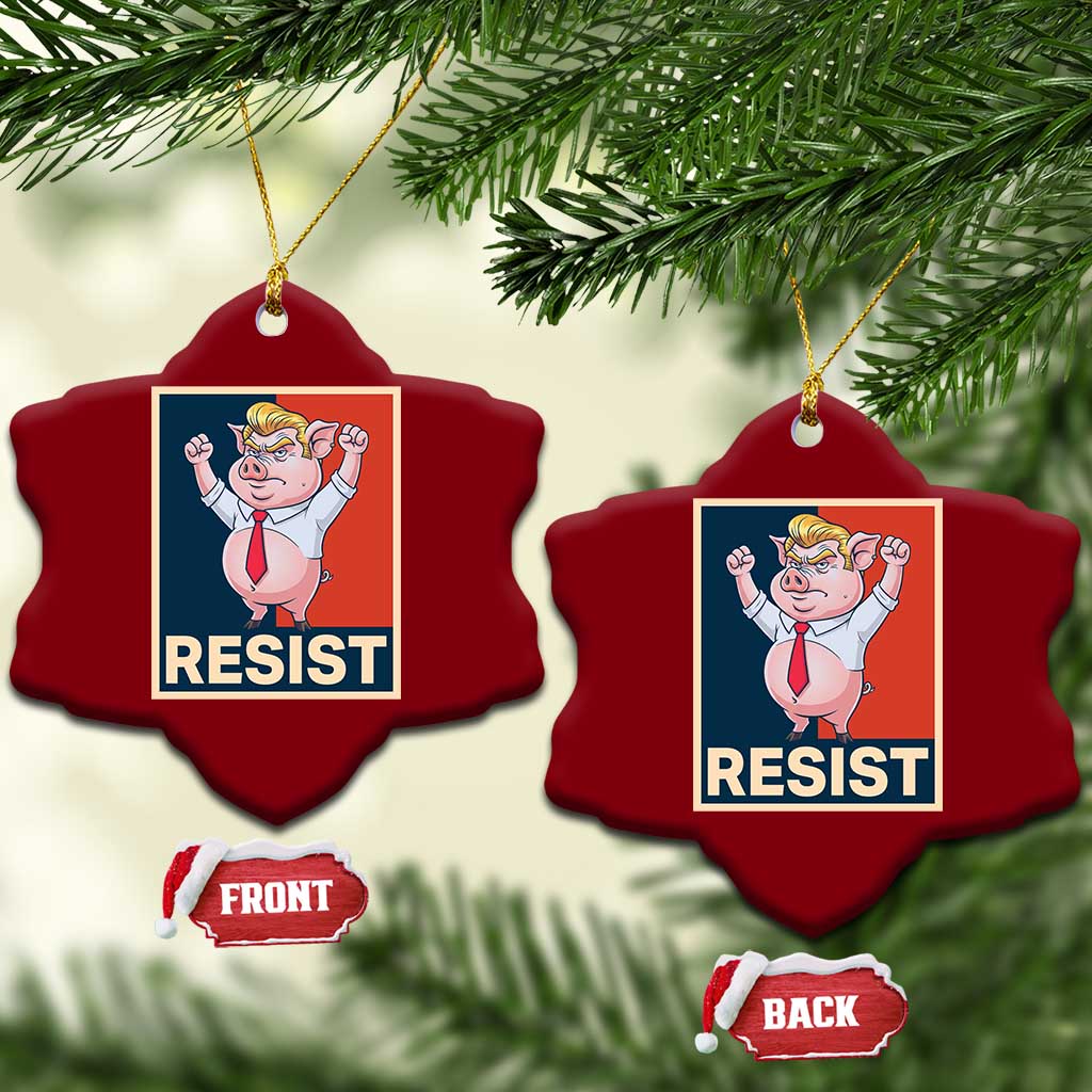 Funny Freedom Pig Resistance Movement Political Satire Meme Gift Ceramic Ornament TS12 Print Your Wear