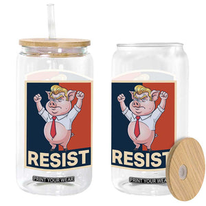 Funny Freedom Pig Resistance Movement Political Satire Meme Gift Glass Can TS12 Print Your Wear