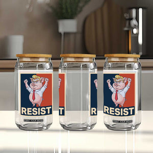 Funny Freedom Pig Resistance Movement Political Satire Meme Gift Glass Can TS12 Print Your Wear