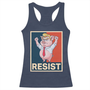 Funny Freedom Pig Resistance Movement Political Satire Meme Gift Racerback Tank Top TS12 Navy Print Your Wear