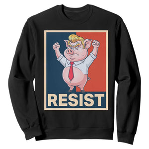 Funny Freedom Pig Resistance Movement Political Satire Meme Gift Sweatshirt TS12 Black Print Your Wear